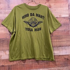Star Wars Yoda Man Green Tee Size 4XL
